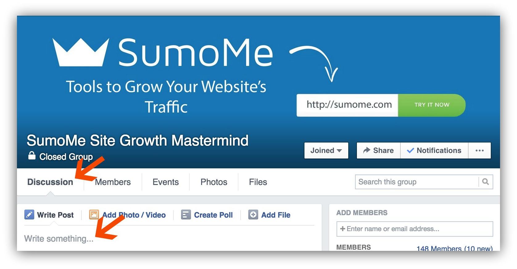 Screenshot showing SumoMe