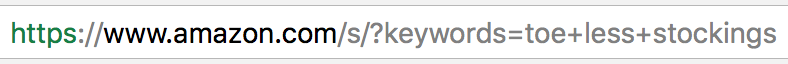 Screenshot showing a url in an address bar