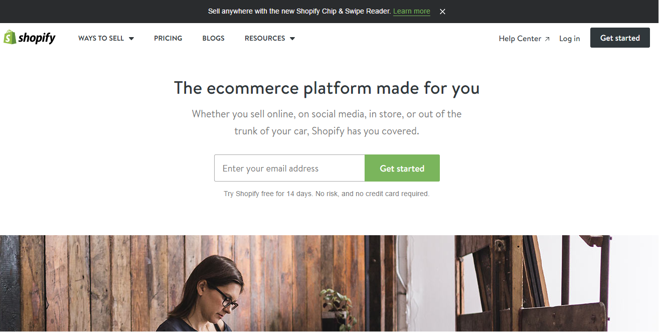 shopify website