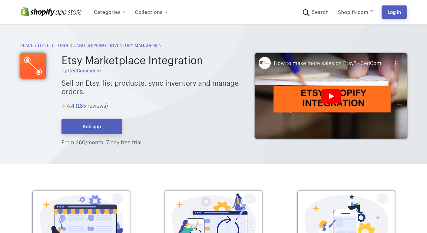 Etsy Marketplace Integration shopify app