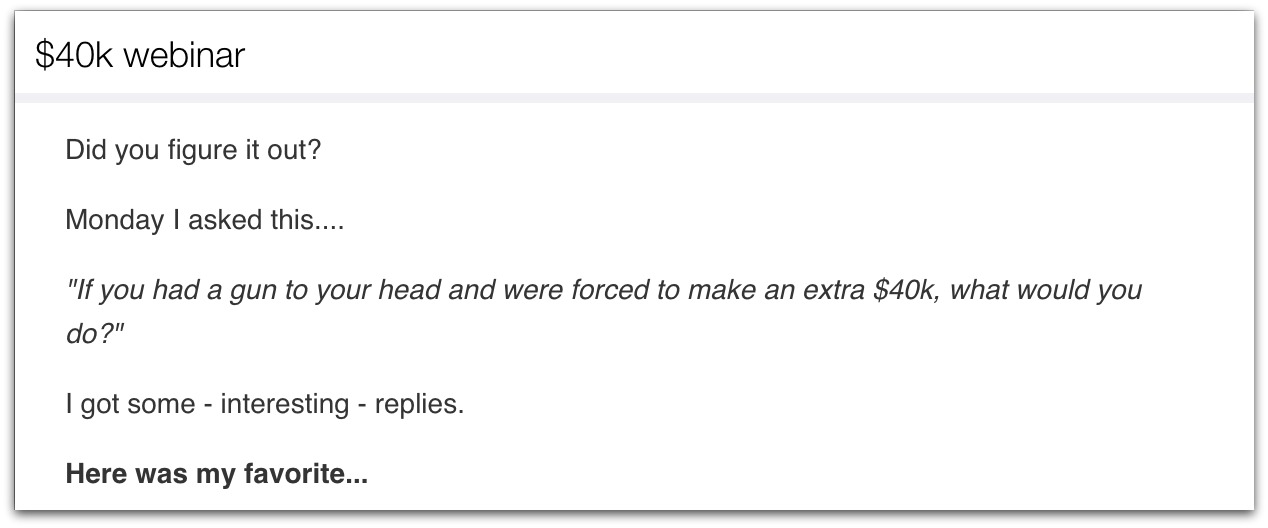 $40k webinar email