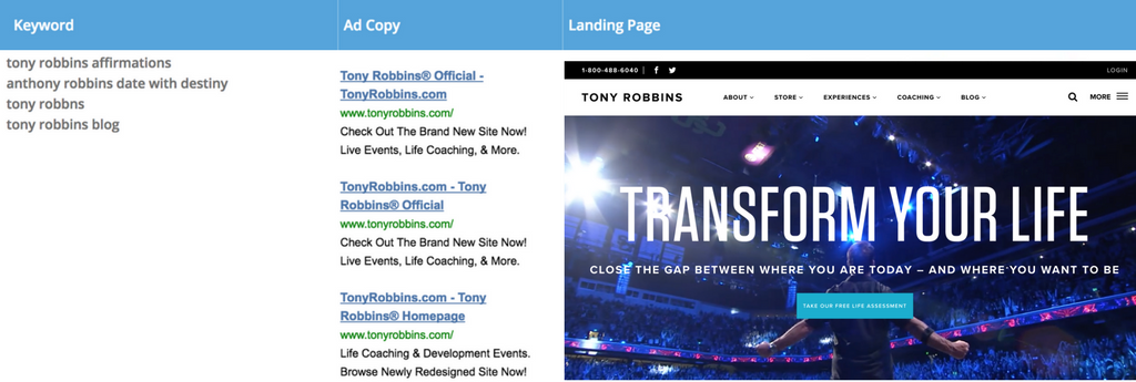 Screenshot of Tony Robbins