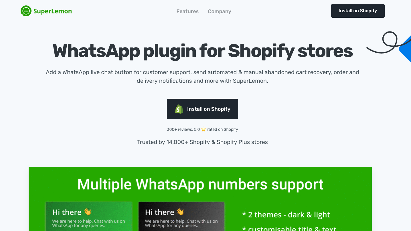 WhatsApp Chat Button shopify app