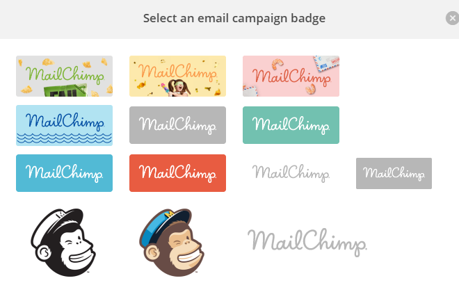 Screenshot showing an option on mailchimp