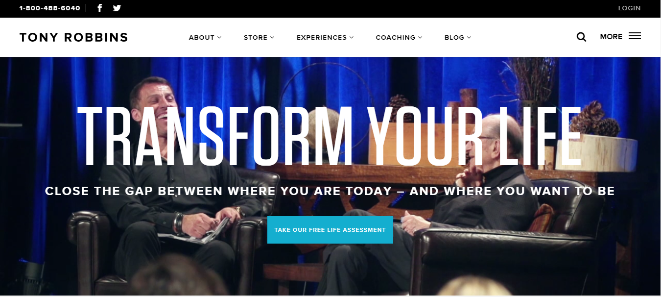 Screenshot of Tony Robbins