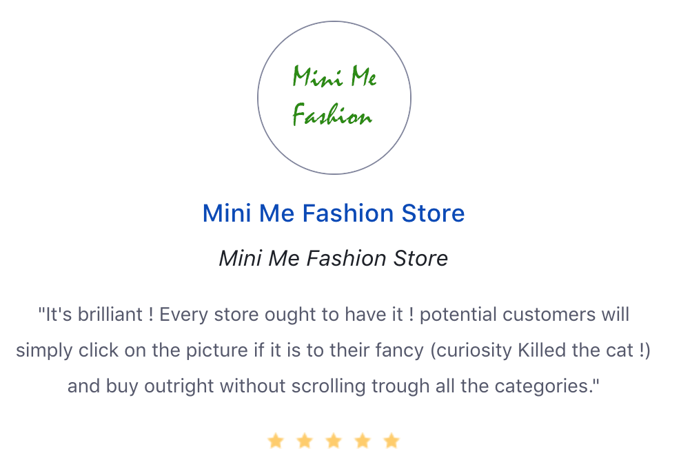 Screenshot showing a review by a store