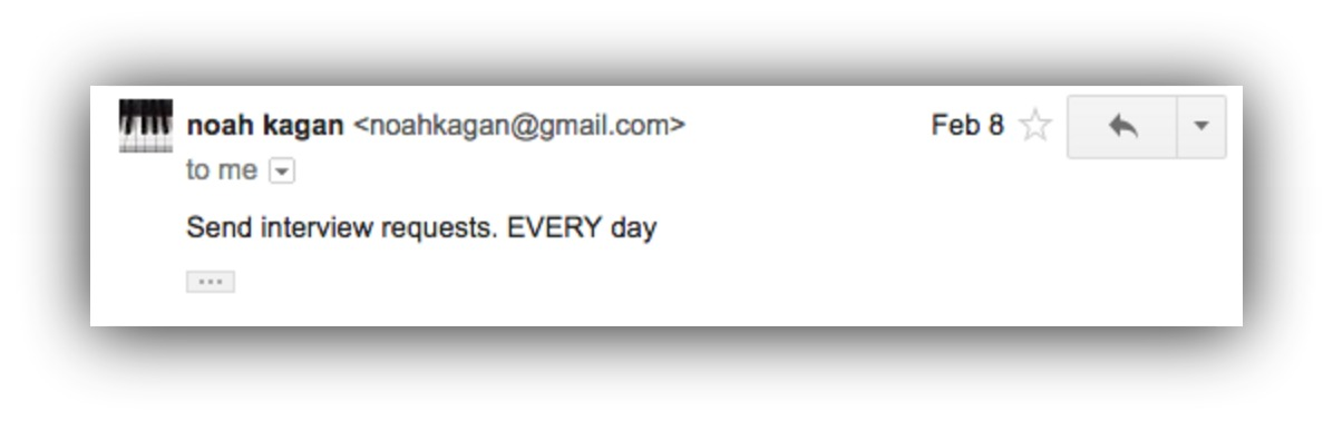 Screenshot showing an email by Noah Kagan